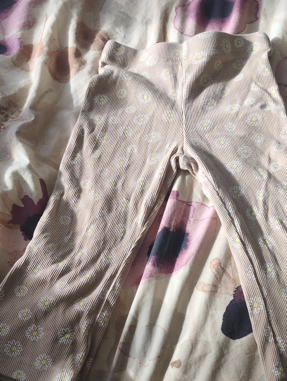 Infant/ Toddler Girl's George Pink Floral Ribbed Pajama Leggings
